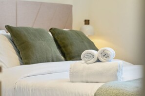 1 bedroom, desk, iron/ironing board, travel cot