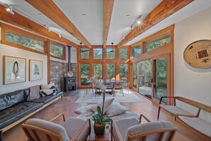 Fireplace, ping pong