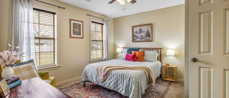 2 bedrooms, iron/ironing board, WiFi, bed sheets