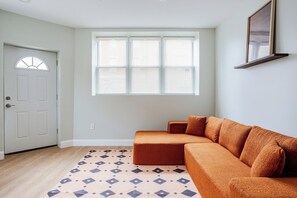 Apartment, 3 Bedrooms | Living area - Stylish Minimalist Stay in City Center (Philadelphia)