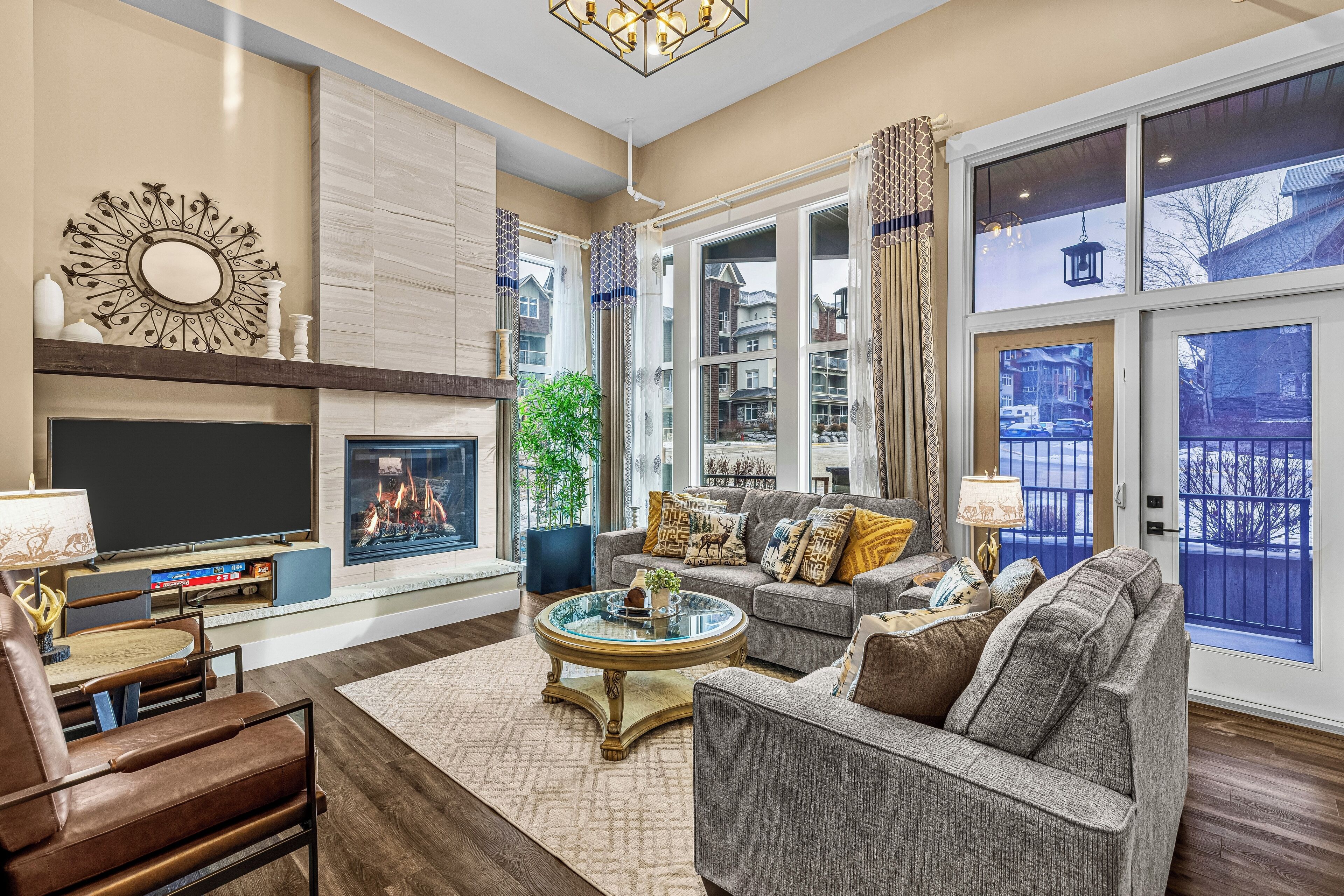 TV connectée, cheminée