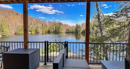 A relaxing chalet facing a sparkling lake
