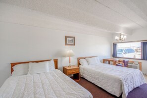 Room, 2 Queen Beds, Non Smoking | Desk, iron/ironing board, free WiFi, bed sheets
