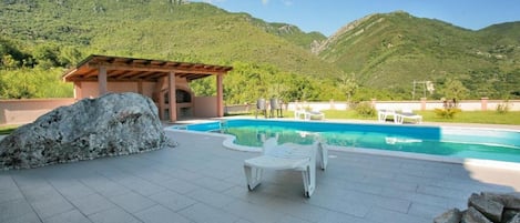 A heated pool