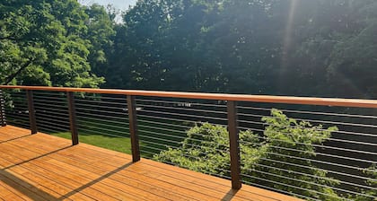 Two homes w/ large yard, firepit, decks - close to town & Lake George