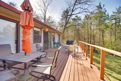 Dock & Water-View Deck: Home on Lake Dardanelle