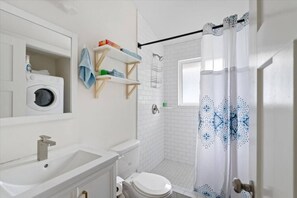 Shower, hair dryer