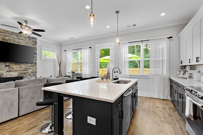 Elegant Atlanta Home with Fireplace & Private Yard