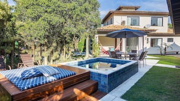 Indoor pool, outdoor pool, open 9:00 AM to 7:00 PM, pool umbrellas