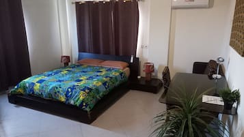 Basic Double Room, Balcony, City View | Desk, laptop workspace