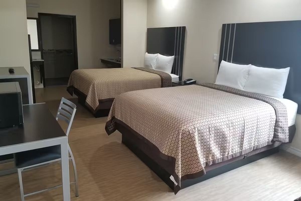 Stretch out with two beds for easy group comfort.
