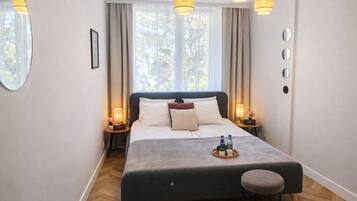 Family Apartment, City View | 1 bedroom, in-room safe, individually decorated, individually furnished