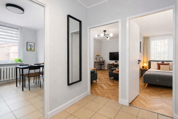 Apartamento familiar, vistas a la ciudad | Zona de estar | Smart TV de 50 pulgadas con canales por cable, Netflix