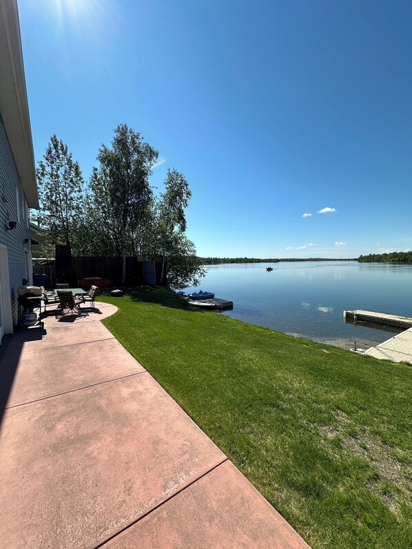 Terrace/patio - Downtown Wasilla Lakefront Home w/private dock (Wasilla)