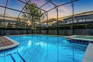 Outdoor pool, a heated pool - Ultimate Themed Oasis: Pool/Spa, Game Room, Resort Access (Four Corners)