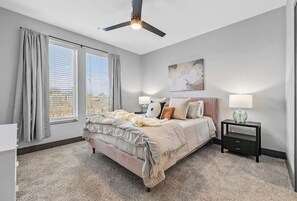 2 bedrooms, iron/ironing board, WiFi, bed sheets