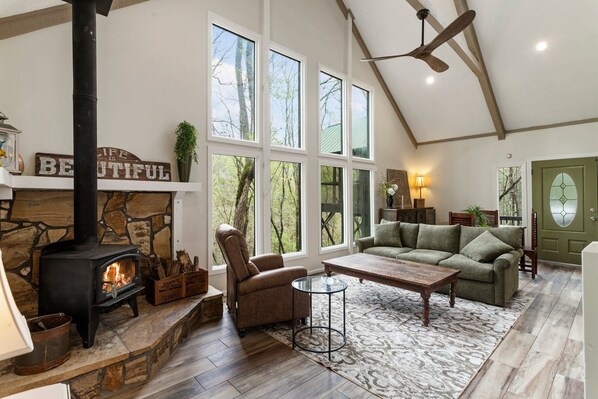 Smart TV, fireplace