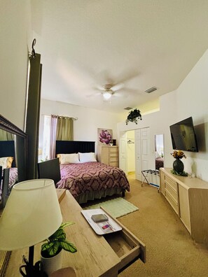 1 chambre, bureau, fer et planche à repasser, Wi-Fi gratuit