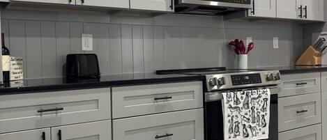 Microwave, oven, stovetop, dishwasher