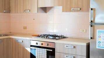 Fridge, oven, stovetop, dishwasher