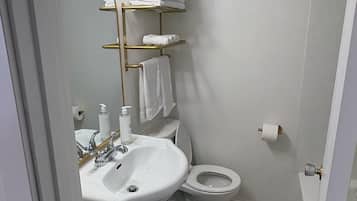 Ducha y bañera combinadas y artículos de higiene personal gratuitos