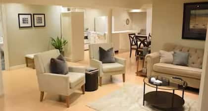 Spacious Basement Apt Open Concept wth Separate Entrance No Walls Dividing Rooms