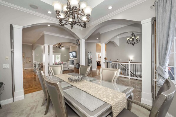 House, Multiple Beds, Patio, Garden View (The Bishops Manor) | Dining - The Bishops Manor Stay for 10! (West Chester)