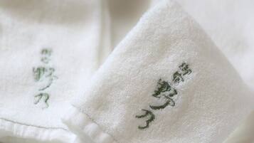 A white towel with Japanese characters.