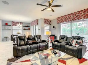 Smart TV, table football, ping pong