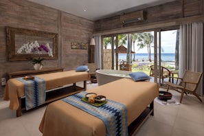 Parihoitohuone(ita), vartalohoitoja, aromaterapiaa, syvÀkudoshierontaa