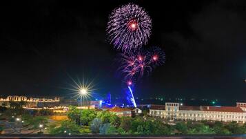 Premium bedding, memory foam beds, in-room safe, desk