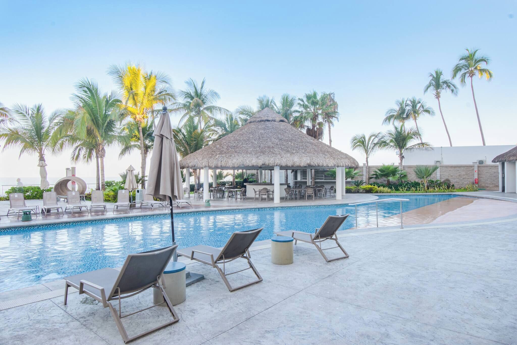 A heated pool