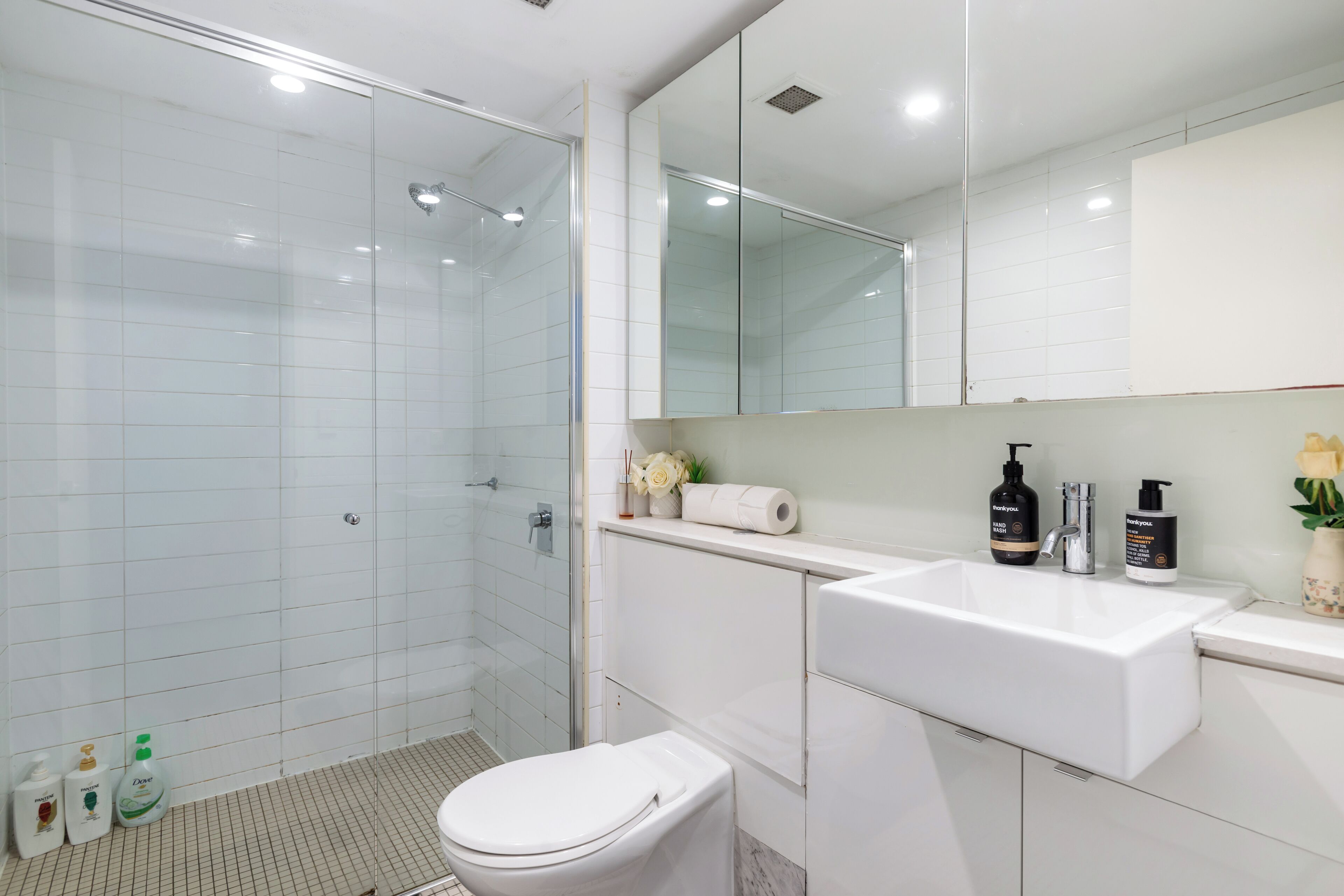 Apartemen Deluks, pemandangan kota | Kamar mandi