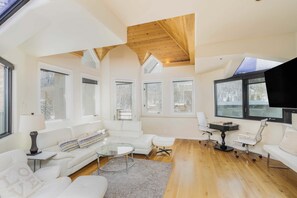 TV, fireplace, stereo