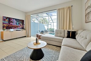 Smart TV, foosball, table tennis, books