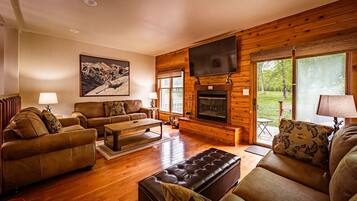 Televisión, chimenea