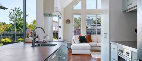 Microwave, oven, stovetop, dishwasher