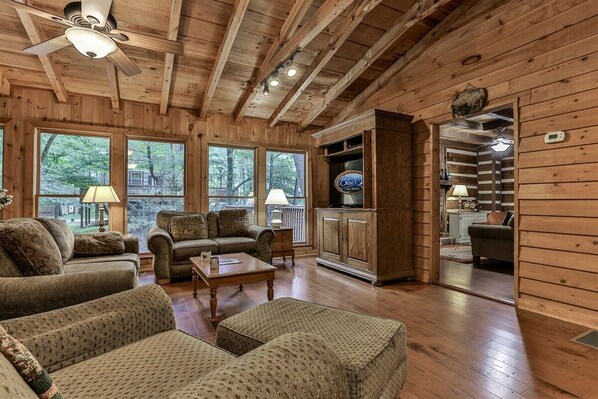 Smart TV, fireplace