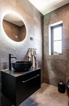 Shower, hair dryer