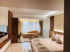 Chambre Double Deluxe | 1 chambre, draps en coton égyptien, literie de qualité supérieure