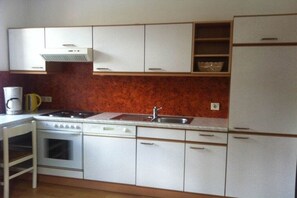 Fridge, oven, stovetop, dishwasher