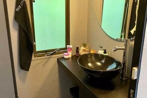 Shower, hair dryer - Lovely chalet in De Pol with garden (De Pol)