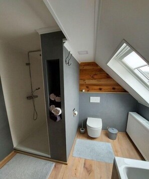 Shower, hair dryer, towels - Holiday house on Bornfeld (Leimen)