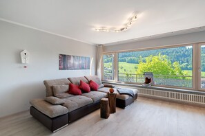 TV, fireplace, DVD player - Apartment 'Kuckuckslockennest' with Mountain View, Private Terrace and Wi-Fi (Seebach)