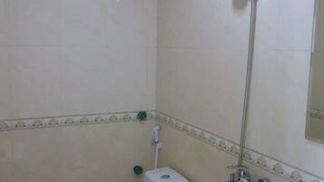 Triple Room | Bathroom | Shower, hair dryer, towels, soap