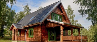 Fint hjem i Czaplinek med utsikt over.