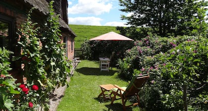 Idyllic thatched house directly on the Eider dike for 2 to 10 people