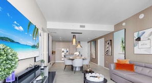 TV, offices - 2Br - Bay View -Apt w/ Amenities (Hollywood)