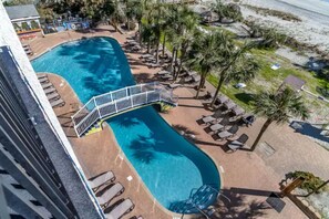 Indoor pool, a heated pool - Oceanfront Condo Stay with Full Kitchen and Resort Pools (Myrtle Beach)