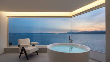 Doppia panoramica, balcone, vista mare | Vista spiaggia/mare